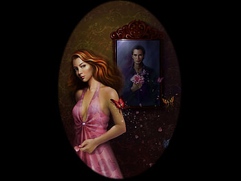 Fantasy, mirror, girl, female HD wallpaper