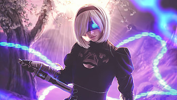 Nier Automata In Shades, nier-automata, games, artist, artwork, digital-art, artstation HD wallpaper