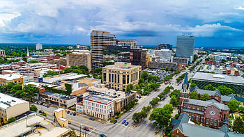Columbia Travels, Downtown Columbia, Skyline Aerial HD wallpaper