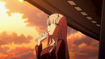 Under, bridge, anime girl, zero two HD wallpaper