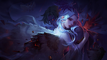 Stay with me, man, hug, couple, girl, angel, wings, blue, rution liao, art, fantasy HD wallpaper