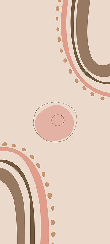 Boho Trehee, beige, rainbow, minimal, minimalist, simple, brown, circle HD phone wallpaper
