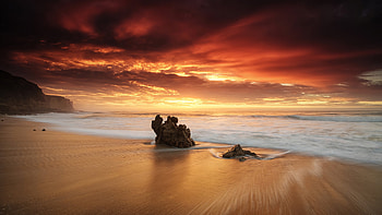 Long Exposure Beach Waves , waves, beach, long-exposure, nature HD wallpaper