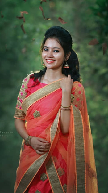 meenakshi laxman, beauty, fashion_design, saree, mallu HD phone wallpaper