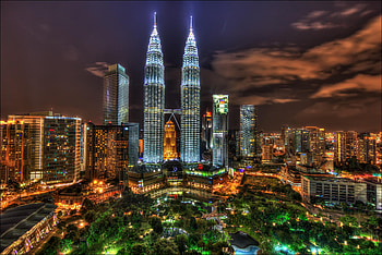 Petronas Twin Towers, Kuala Lumpur's landmark, , Malaysia HD wallpaper