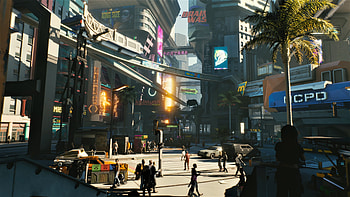 Modern city, Cyberpunk 2077, 2018 HD wallpaper