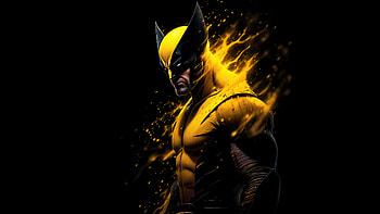 Glowing Canine Wolverine, wolverine, superheroes, artist, artwork, digital-art, ai HD wallpaper