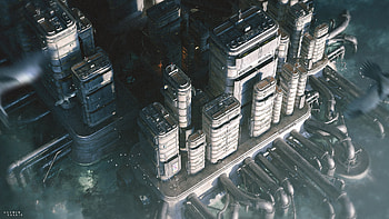 Sundown, Sci Fi, city, sci fi city, futuristic, cityscape, futuristic city HD wallpaper