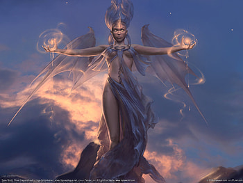 Liiga Smilshkalne 2, art, girl, angel, scarlet, witch, fairy, 3d, fantasy, abstract, women, dream HD wallpaper