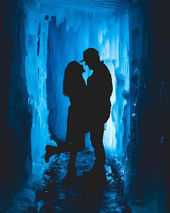 Love, Dark, Couple, Pair, Silhouettes, Cave HD phone wallpaper