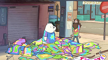 We Bare Bears – Ice Bear and Colorful Tees, TV Show, We Bare Bears HD wallpaper