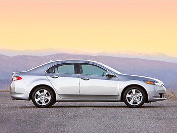 Auto, Sunset, Mountains, Acura, Cars, Asphalt, Side View, Style, Akura, 2008, Silver Metallic, Tsx HD wallpaper