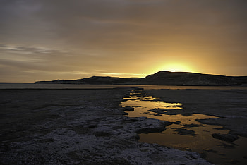 Nature, Rivers, Sunset, Mountains, Twilight, Dusk HD wallpaper