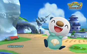 Seasong Beach: Oshawott, oshawott, seasong beach, pokemon, pokepark HD wallpaper