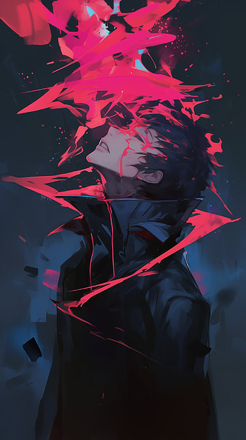 Dark Eruption Anime Boy - , Anime, anime boy, dark anime, Digital Art, Abstract HD phone wallpaper