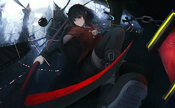 Anime girl, fight, dark HD wallpaper