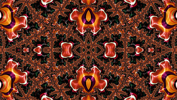 Trippy Psychedelic Fractal, trippy, psychedelic, aesthetic, red, Abstract, fractal HD wallpaper