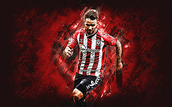 Adam Armstrong, Southampton FC, English Footballer, Red Stone Background, Football, Premier League HD wallpaper