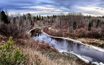 Frozen river, river, winter, frost, scene, frozen, landscape, , frosty, nature, , mountains, water, forest, frosted HD wallpaper