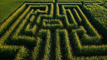 Explore the Corn Maze: A Stunning Ultra, corn maze, Agriculture, summer HD wallpaper