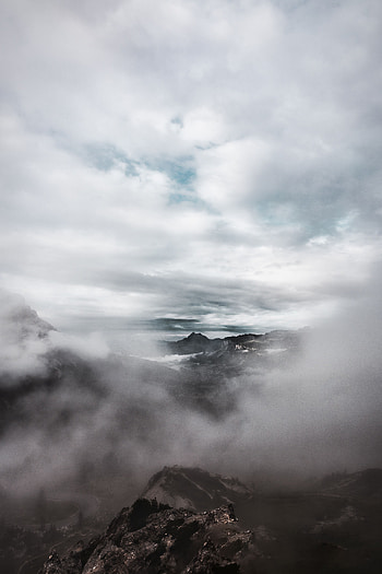 Nature, Mountains, Clouds, Vertex, Top, Fog, Shroud HD phone wallpaper