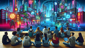 Futuristic High School Cityscape, High School, Digital Art, futuristic city, technology, virtual reality HD wallpaper