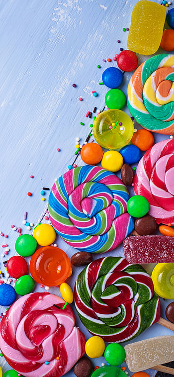Candy-filled delight, Sweet and satisfying, Perfect for food lovers, Tempting indulgence HD phone wallpaper
