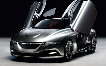 concept car, silver, black, car, concept HD wallpaper