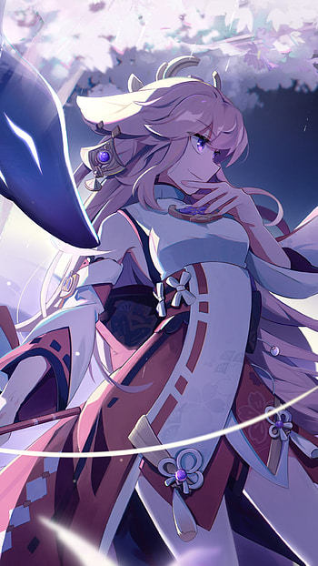 Yae Miko - Genshin Impact, Yae Miko Guuji (Genshin Impact), video game, Genshin Impact HD phone wallpaper