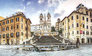 Spanish Steps, Magnificent square, Visiting Rome, Popular tourist spot HD wallpaper
