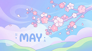 May Pastel Blossoms — Minimalist, Pastel Color HD wallpaper