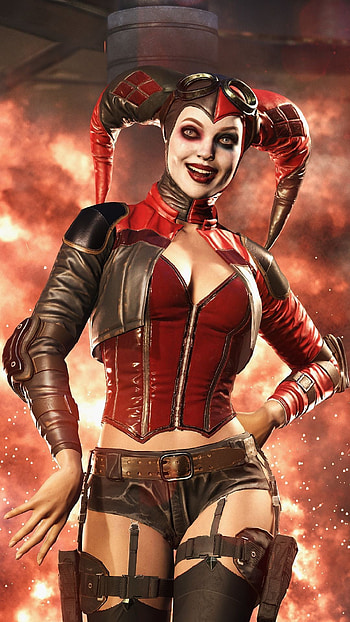 Injustice 2, Harley Quinn, Villainous , Comic art HD phone wallpaper