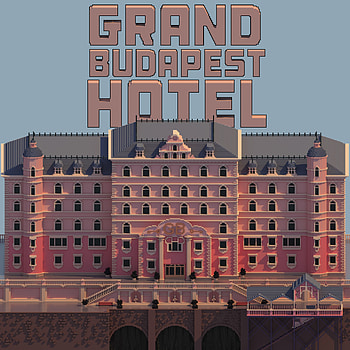 Grand Budapest Hotel voxel art, Album on Imgur, Pixelated charm, Artistic interpretation HD phone wallpaper