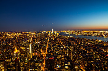 Cities, Usa, View From Above, Night City, United States, New York HD wallpaper