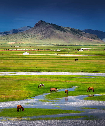 Mongolian Nature, sky, mountain HD phone wallpaper