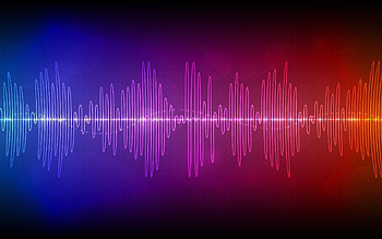 Blue red multicolor waves orange purple artwork colors sound HD wallpaper