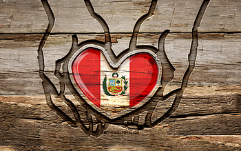 I love Peru, , wooden carving hands, Day of Peru, peruvian flag, Flag of Peru, Take care Peru, creative, Peru flag, Peru flag in hand, wood carving, South American countries, Peru HD wallpaper