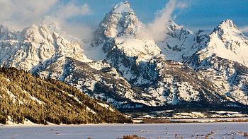 Jackson Hole Mountain Resort, Wyoming, tetons, national park, snow, clouds, sky HD wallpaper