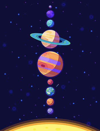 Solar System For Tablet : Kurzgesagt, Cool Solar System Planets HD phone wallpaper