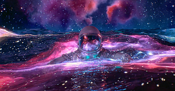 Surreal Astronaut Floating in Space - For Eight Full Hours: u_mossandfog, Surreal Astronaut Space HD wallpaper