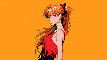 Asuka Langley Soryu Character Minimal, neon-genesis-evangelion, asuka-langley-soryu, anime-girl, anime, minimalism, minimalist, artist, artwork, digital-art HD wallpaper
