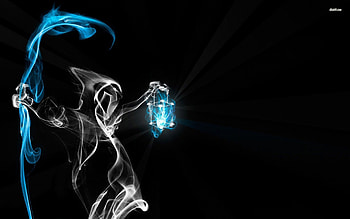 smoke grim reaper, smoke, lantern, grim, reaper HD wallpaper