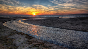 Sunrise over Massachusetts, massachusetts, water, atlantic, sunrise HD wallpaper