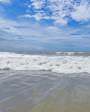 Beutiful ocean, blue sky, sea beach, Cox’s Bazar, ocean of sea, sea sky HD phone wallpaper