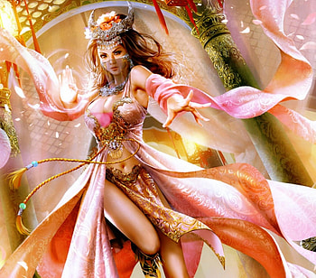 Beauty, art, veil, beautiful, girl, dress HD wallpaper