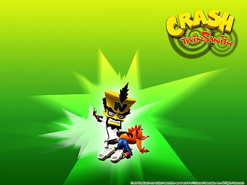 Crash Twinsanity Crash and Cortex, Villain, green, Neo Cortex (Crash Bandicoot), Crash Bandicoot (Character), Crash Bandicoot, video game, Crash Twinsanity HD wallpaper