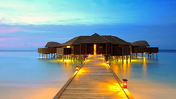 Serenity, Romantic, Paradise, Night Beach, Peaceful HD wallpaper