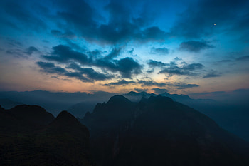 Mountains Twilight , twilight, mountains, nature HD wallpaper