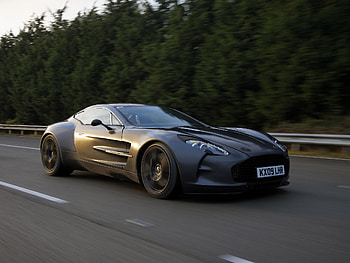 Sports, Trees, Aston Martin, Cars, Side View, 2009, Concept Car, One-77 HD wallpaper