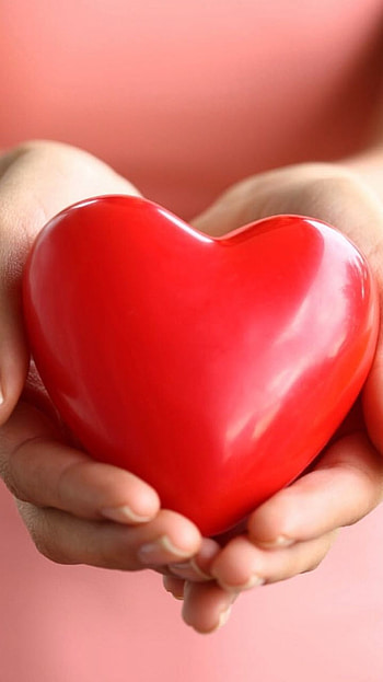 Hand Red Heart, hand, red, heart HD phone wallpaper